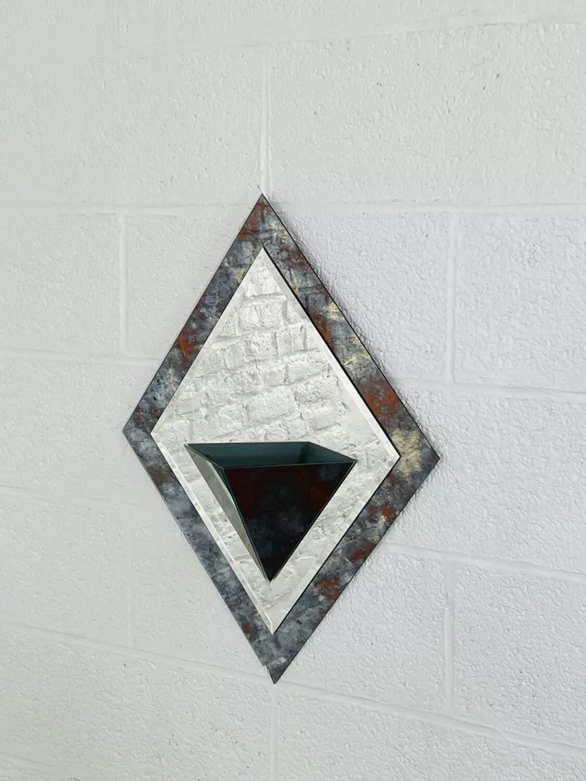 Vintage Art Deco Beveled Mirror-photo-3