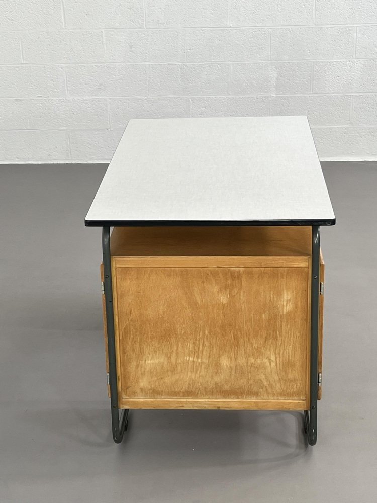 Bureau Double Face En Métal Et Formica De Obumex, 1960s-photo-8