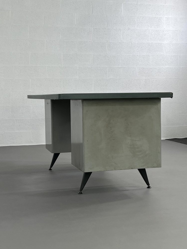 Metal Desk From Behin, 1950s-photo-1