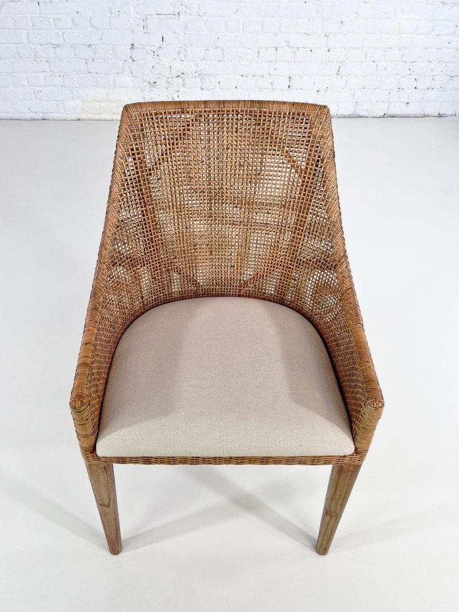 Rattan And Wood Chairs, France, Set Of 6-photo-6