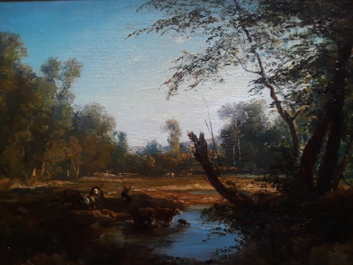 André Giroux (1801-1879) ‘’Bords du Sichon’’ 
