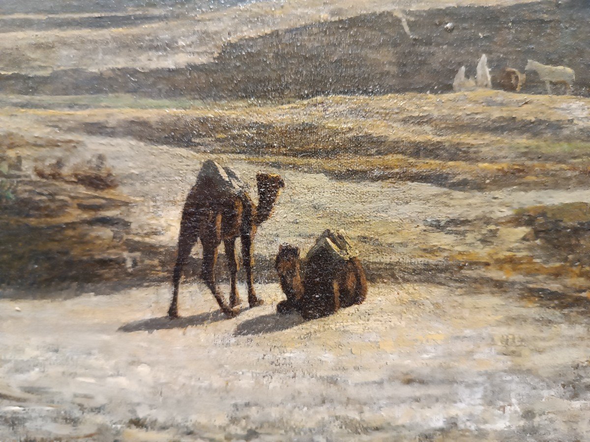 Emmanuel-Joseph Lauret (1809-1882) ‘’Oued dans le Sahara algérien’’-photo-1
