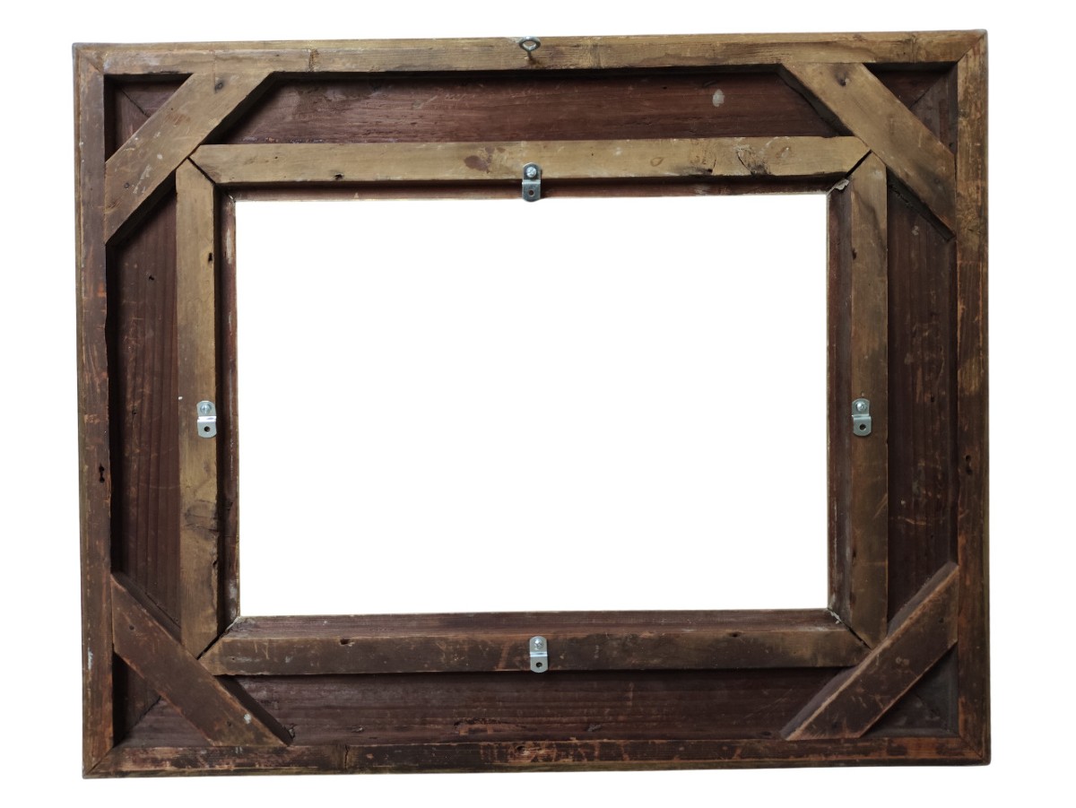 Napoleon III Frame In Wood And Gilded Stucco-photo-4