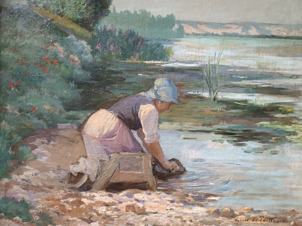 Louis Le Poittevin (1847-1909) ''washerwomen On The Banks Of The Seine''