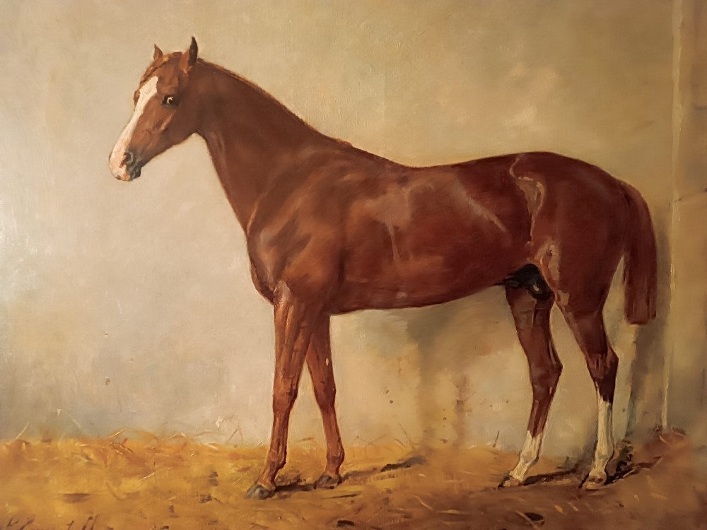 Portrait Of A Horse By édouard Lacretelle (1817-1900)    