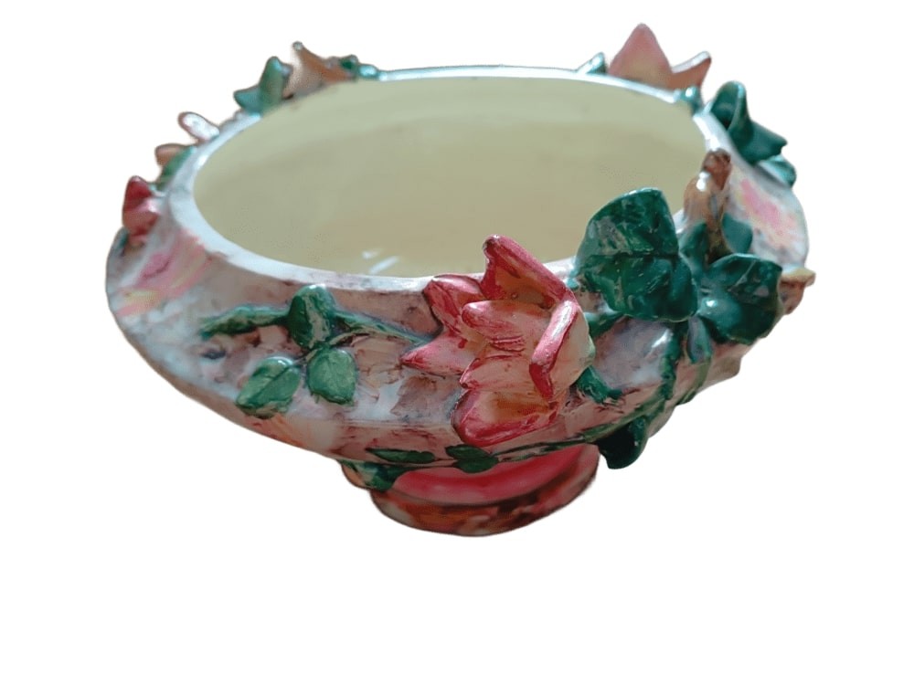 Majolica - Vasque en barbotine signé Delphin Massier à Vallauris-photo-4