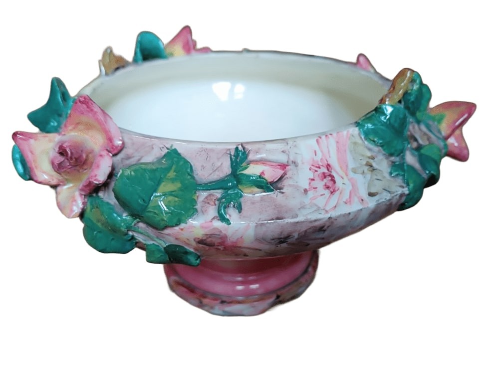 Majolica - Vasque en barbotine signé Delphin Massier à Vallauris