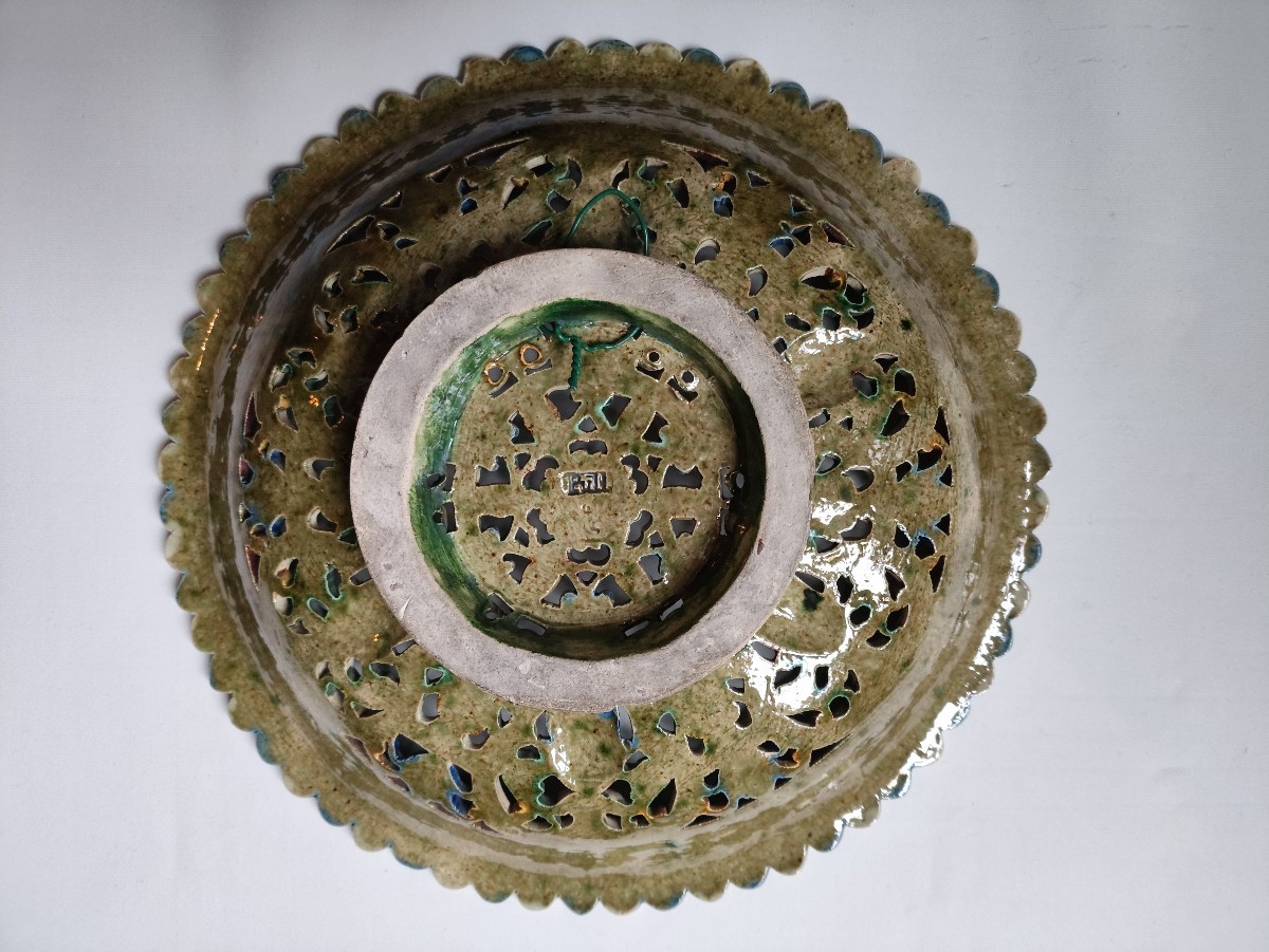 Suiveurs de Bernard Palissy “Coupe circulaire en terre vernissée” par Georges Pull (1810-1889)-photo-2