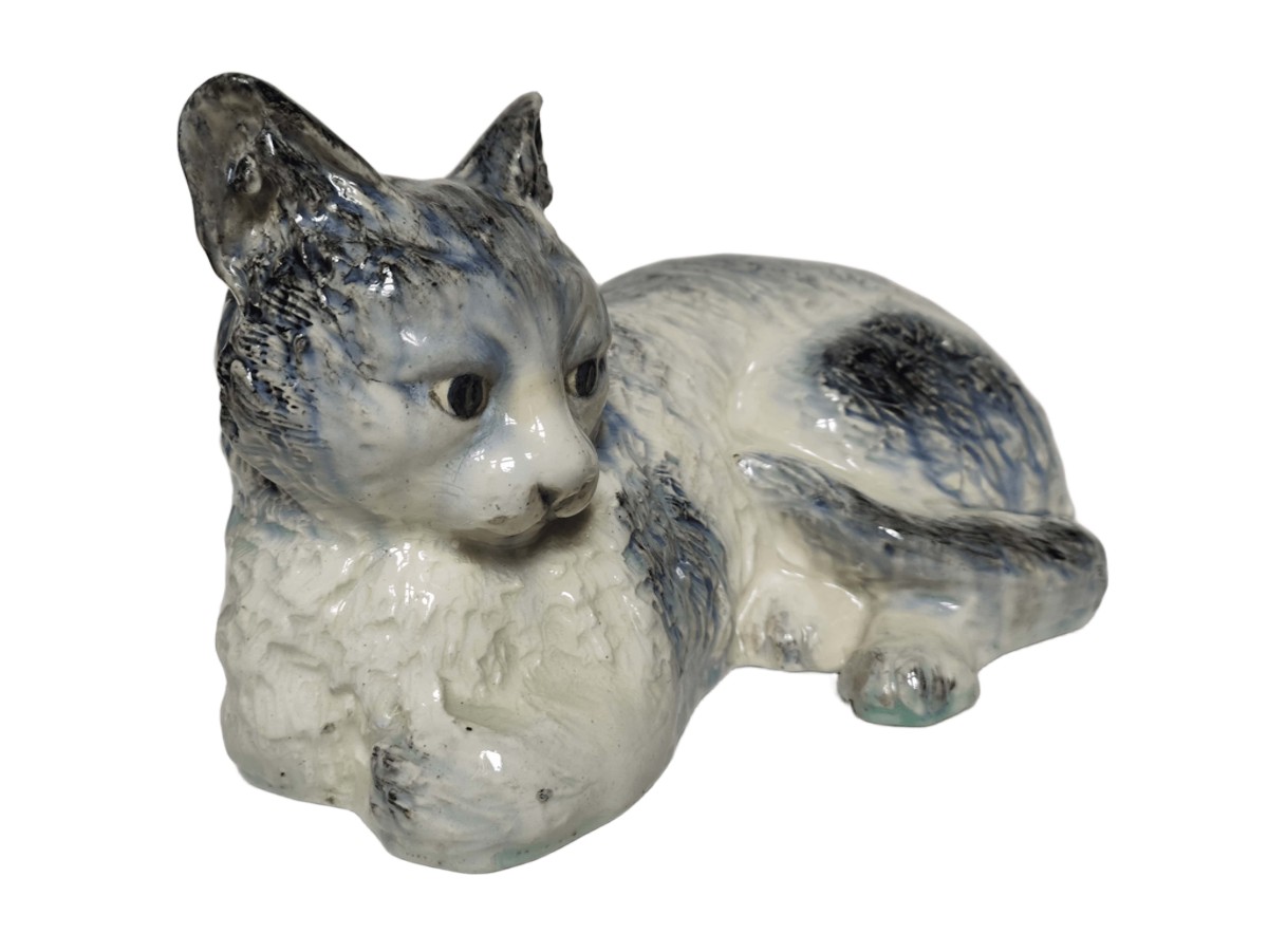Majolica - Chat signé Delphin Massier (1836-1907)-photo-2