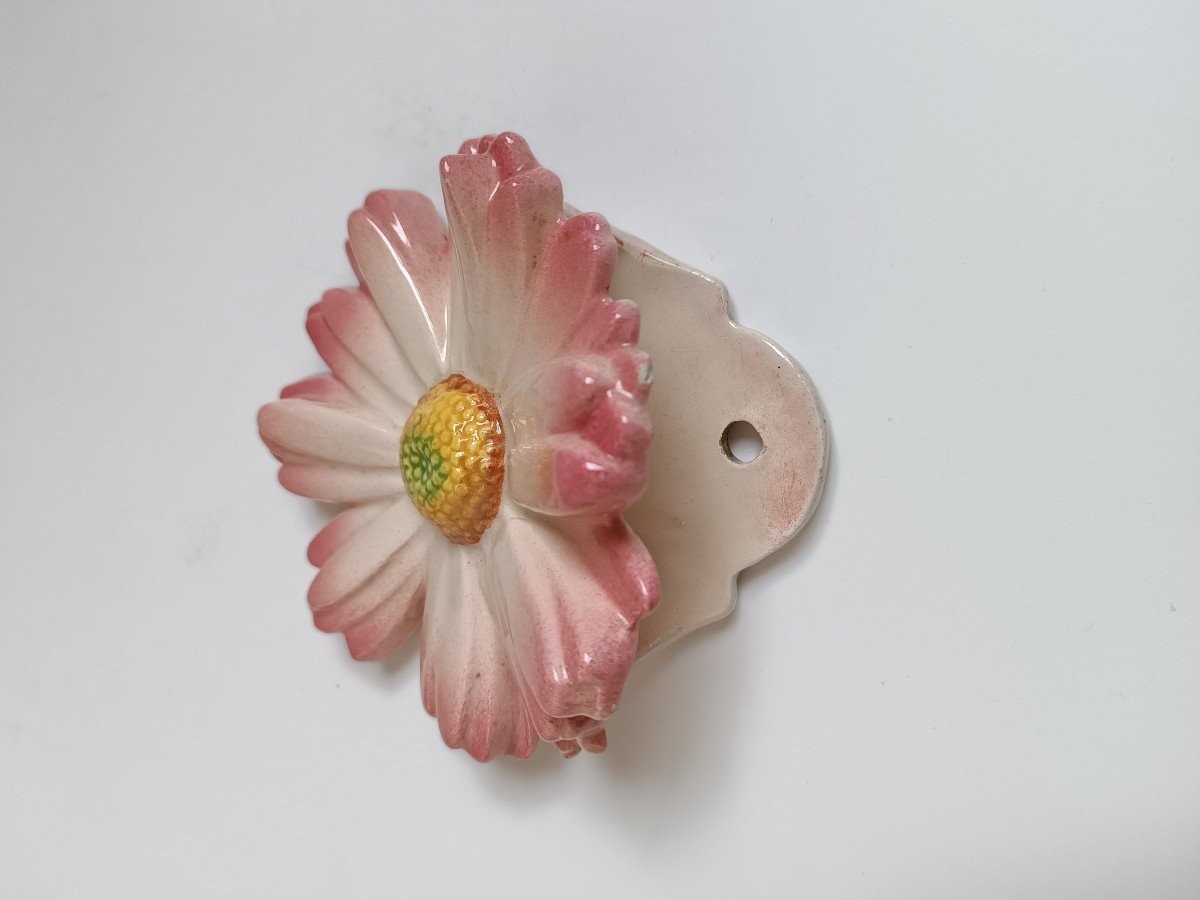 Majolica - Daisy Wall Pocket By Delphin Massier (circa 1890)-photo-4