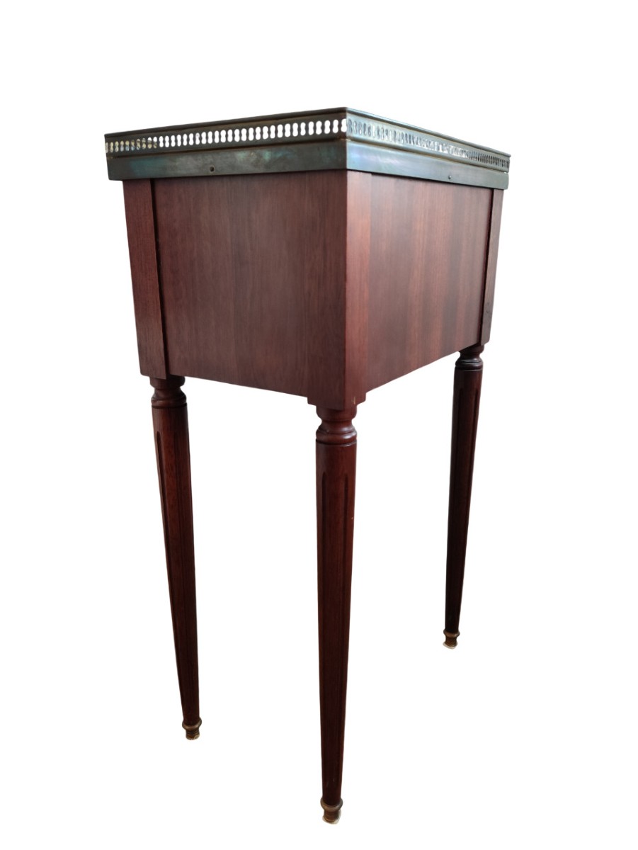 Table chiffonnière écritoire acajou de style Louis XVI (Circa 1900)-photo-2