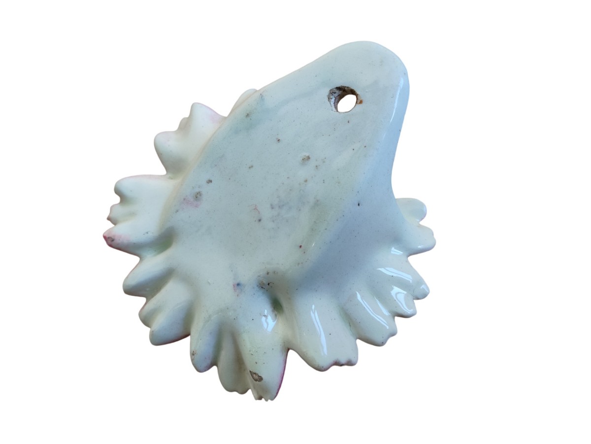 Majolica - Daisy Wall Pocket By Jérôme Massier Fils (circa 1890)-photo-1