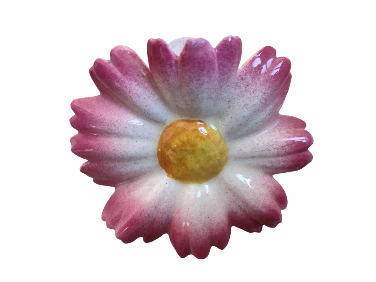 Majolica - Daisy Wall Pocket By Jérôme Massier Fils (circa 1890)-photo-2