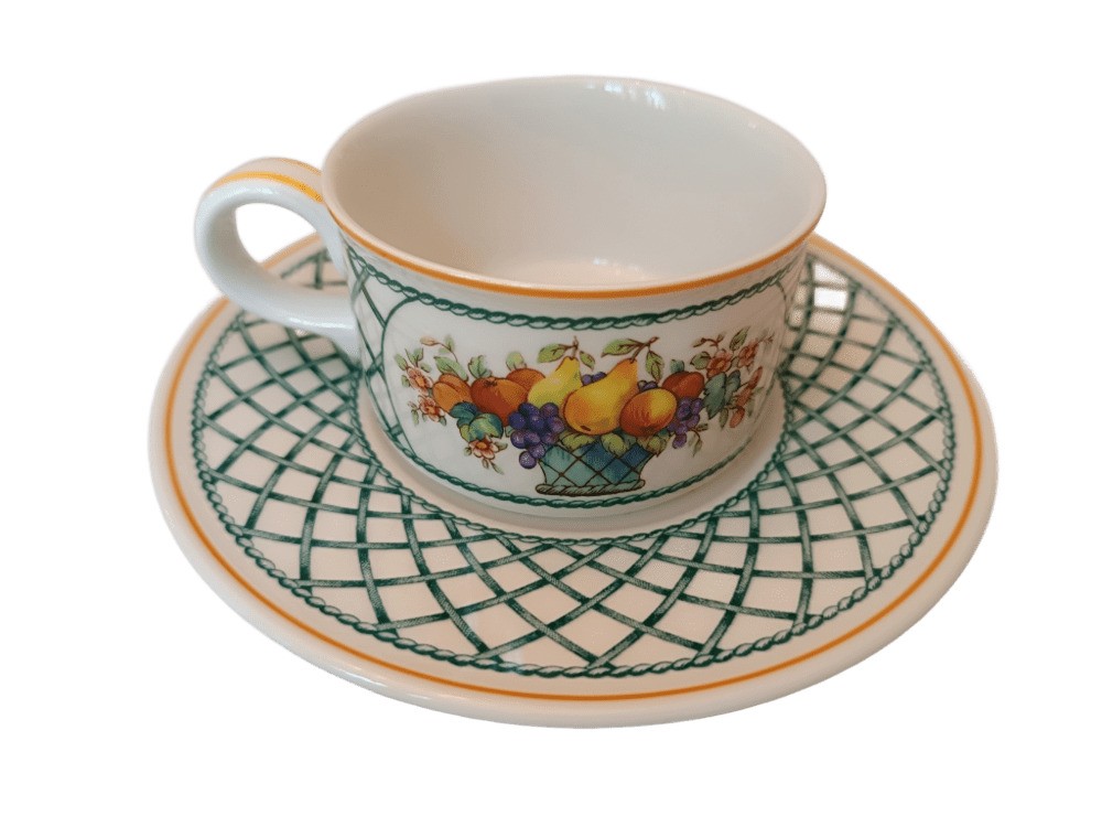 Set Of 70 Piece Of Dinner Service Villeroy & Boch ''basket'' -photo-2