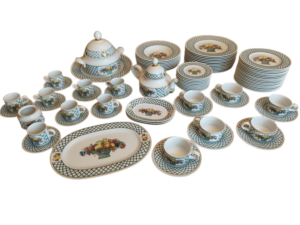 Set Of 70 Piece Of Dinner Service Villeroy & Boch ''basket'' 