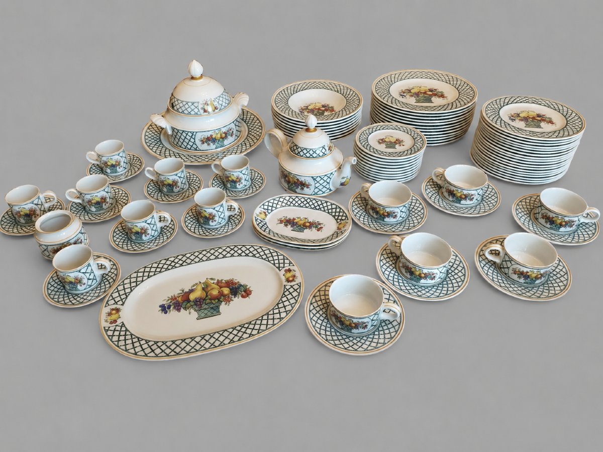 Set Of 70 Piece Of Dinner Service Villeroy & Boch ''basket'' 
