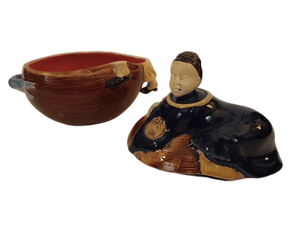 Majolica - Service à thé d'après un modèle de Joseph Holdcroft (circa 1880)-photo-4