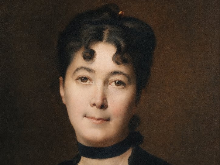 Euphémie Muraton (1840–1914), “portrait Of A Woman With Red Carnations” 
