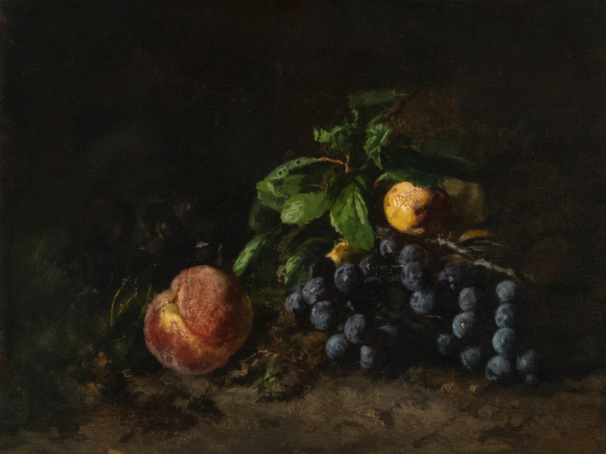 Euphémie Muraton (1840-1914) ‘’Nature morte aux raisins, pêches et prunes’’