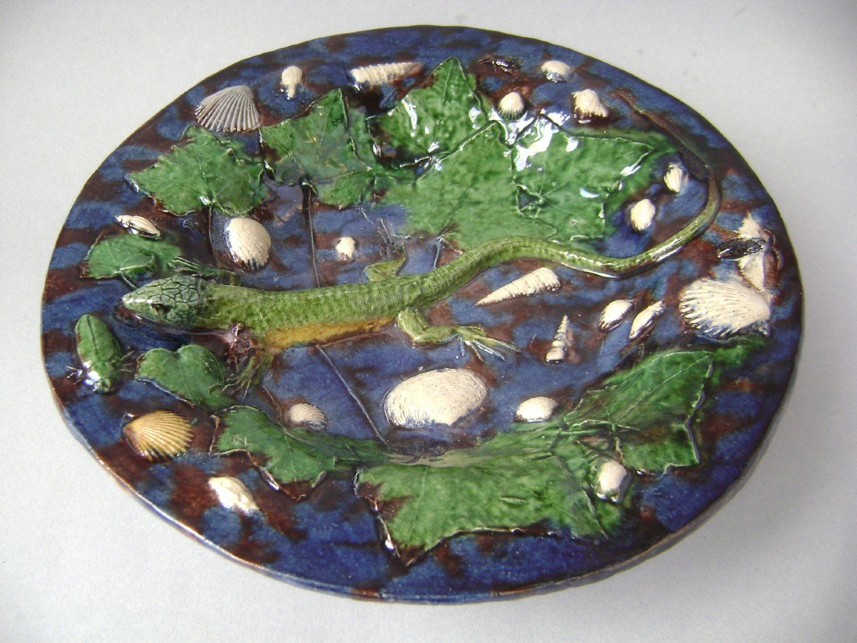 Palissy Style - French Majolica Figural “trompe-l'oeil” By Georges Pull (1810-1889)-photo-1