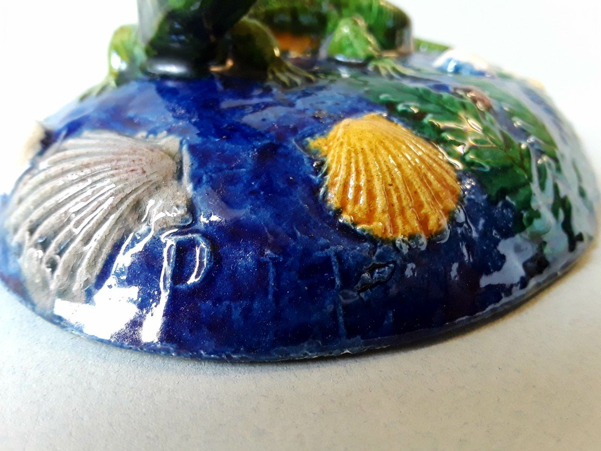Palissy Style - French Majolica Figural “trompe-l'oeil” By Georges Pull (1810-1889)-photo-1
