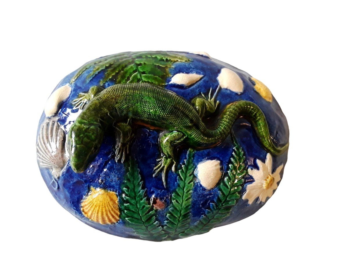 Palissy Style - French Majolica Figural “trompe-l'oeil” By Georges Pull (1810-1889)