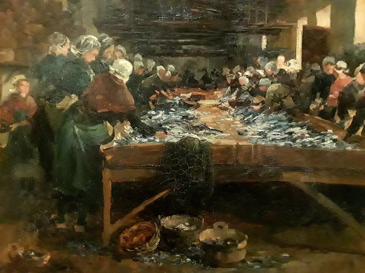 Gabriel Edouard Thurner (1840-1907) ‘’Le marché aux poissons’’