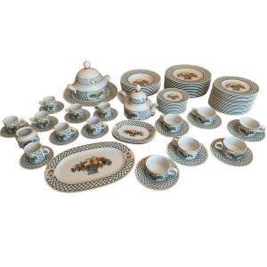 Set Of 70 Piece Of Dinner Service Villeroy & Boch ''basket''