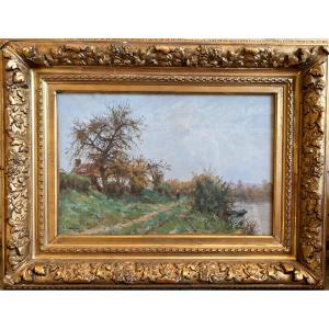 Jacques Adrien Sauzay (1841-1928) ‘’Les bords de la Seine’’