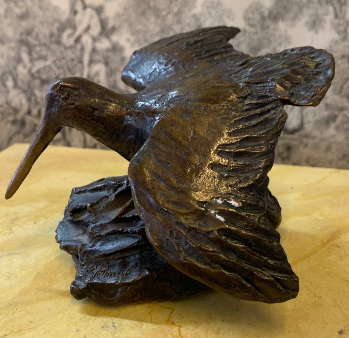 Sculpture En Bronze Représentant Un Pélican - Blanchet Fondeur-photo-2