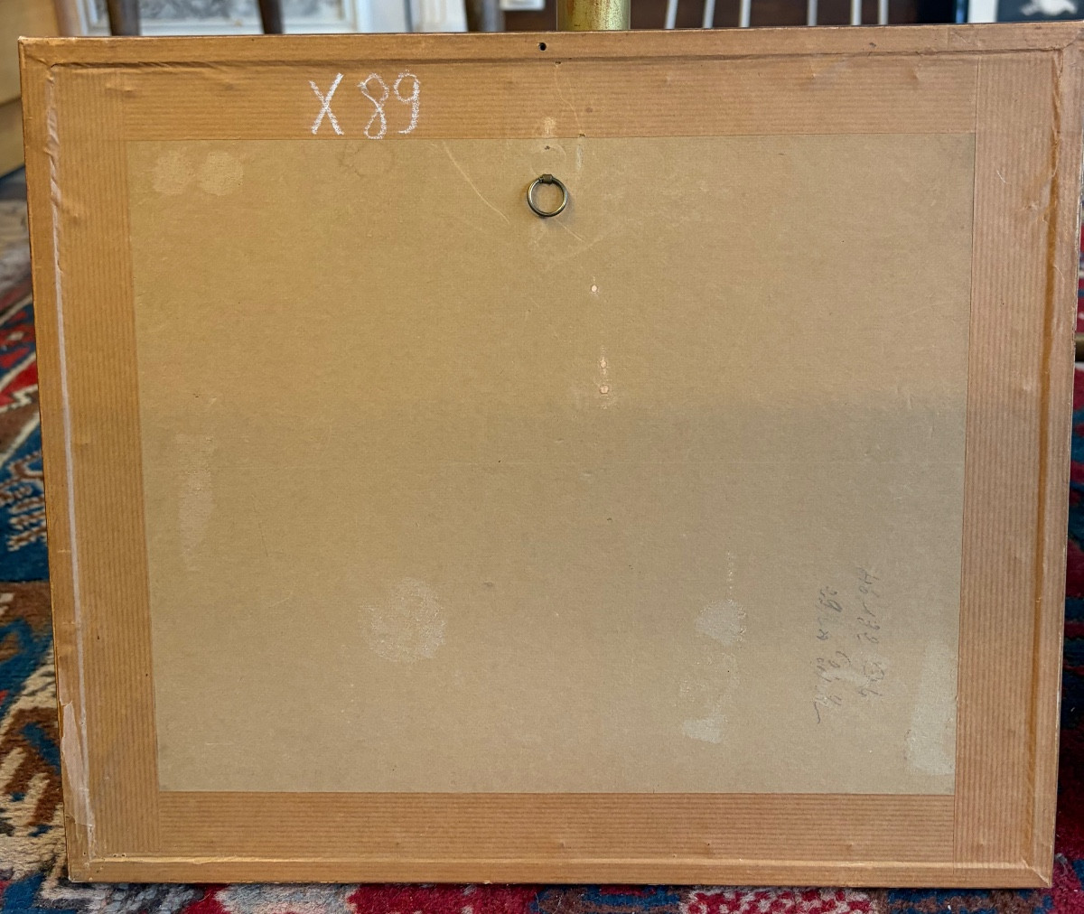 Black Ink Drawing With Grey Overlay - French Neoclassical School, 19th Century -photo-2