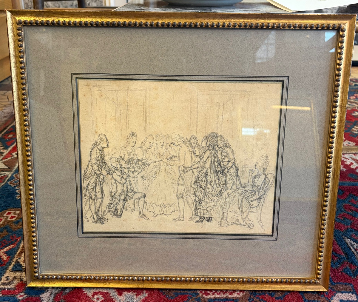 Graphite Drawing - French School, 19th Century 