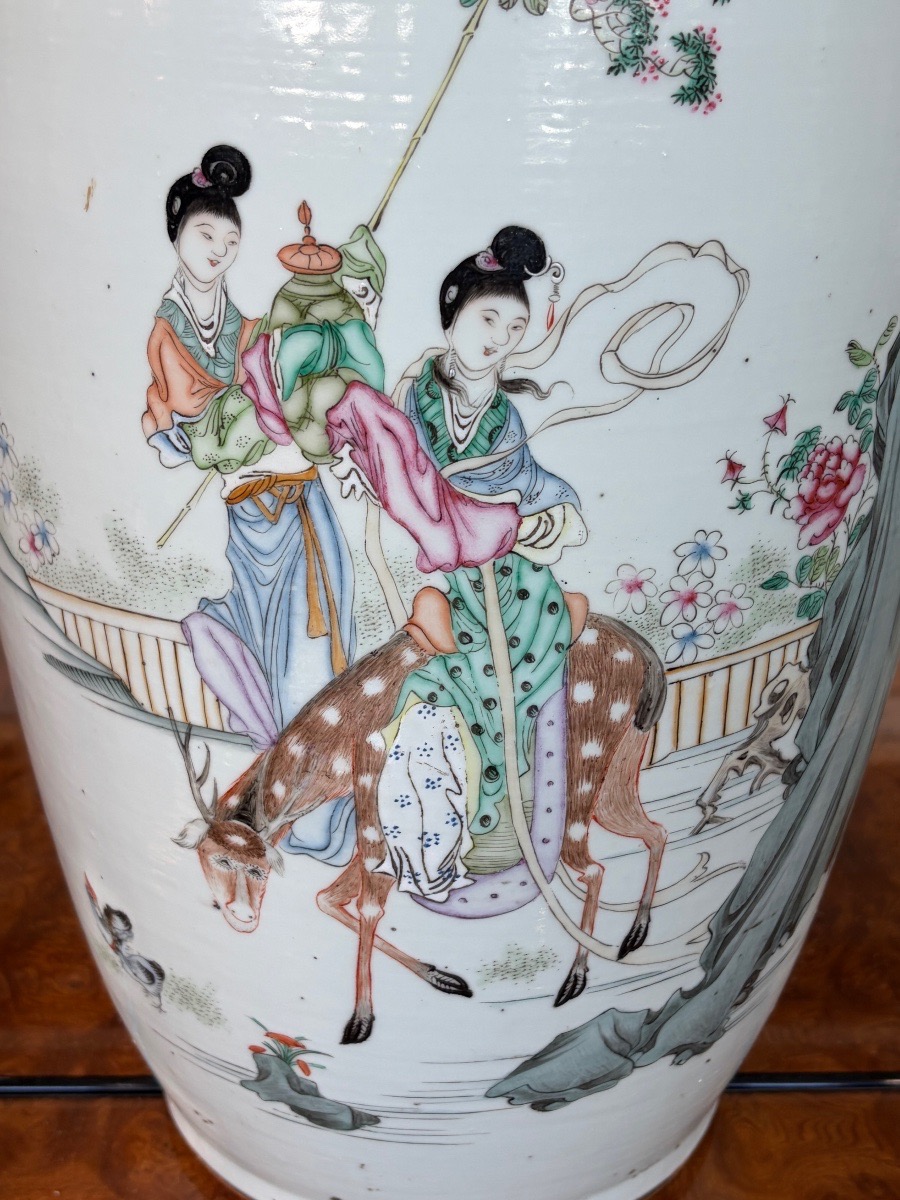 Vase en porcelaine - Chine fin XIX ème siècle -photo-2