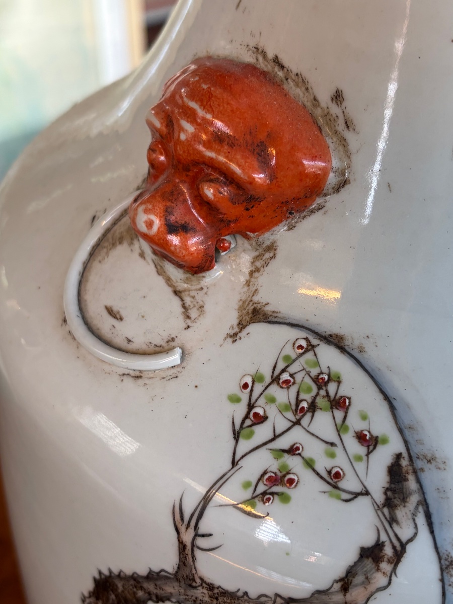 Vase en porcelaine - Chine fin du XIX ème siècle -photo-3