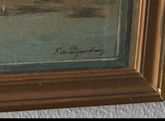Ferdinand Loyen du Puigaudeau (1864-1930) - Manoir de Kervaudu - Crayon et Pastel-photo-3
