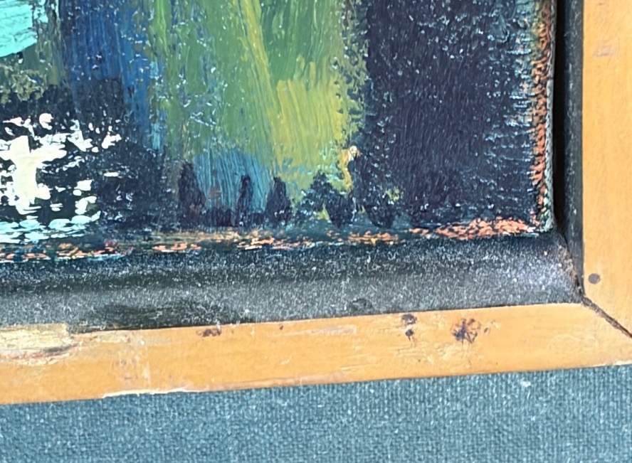 Huile sur toile - Bouquet de fleurs - signature illisible-photo-2