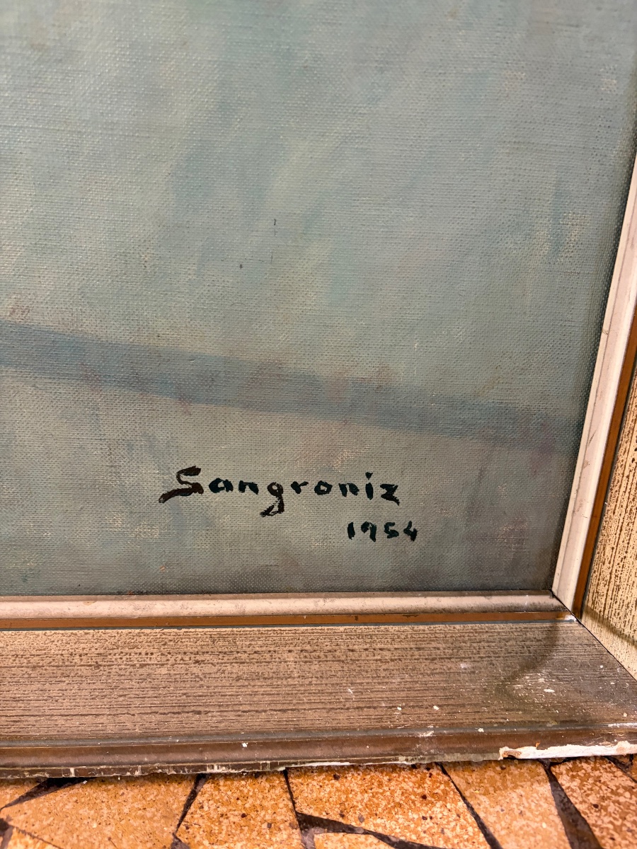 Luis Alberto Sangroniz y Castro (1896-1967) - Grande huile sur toile - Joueur de castagnettes-photo-3