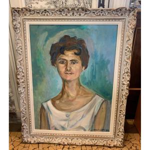 Large Painting Signed “paolinetti 1964” - Female Portrait