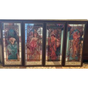 Alphonse Mucha (1860-1939) - Mirrors At The Hours Of The Day