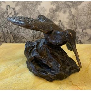 Sculpture En Bronze Représentant Un Pélican - Blanchet Fondeur