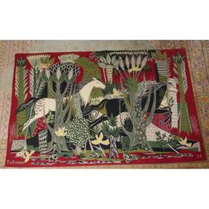 Pierre de Berroeta (1914-2004) - Tapisserie mécanique en laine