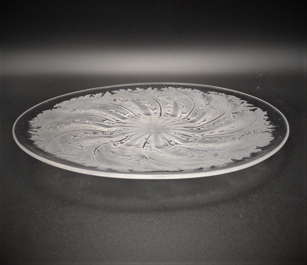 Lalique, Assiette Chicorée Années 1920-photo-2