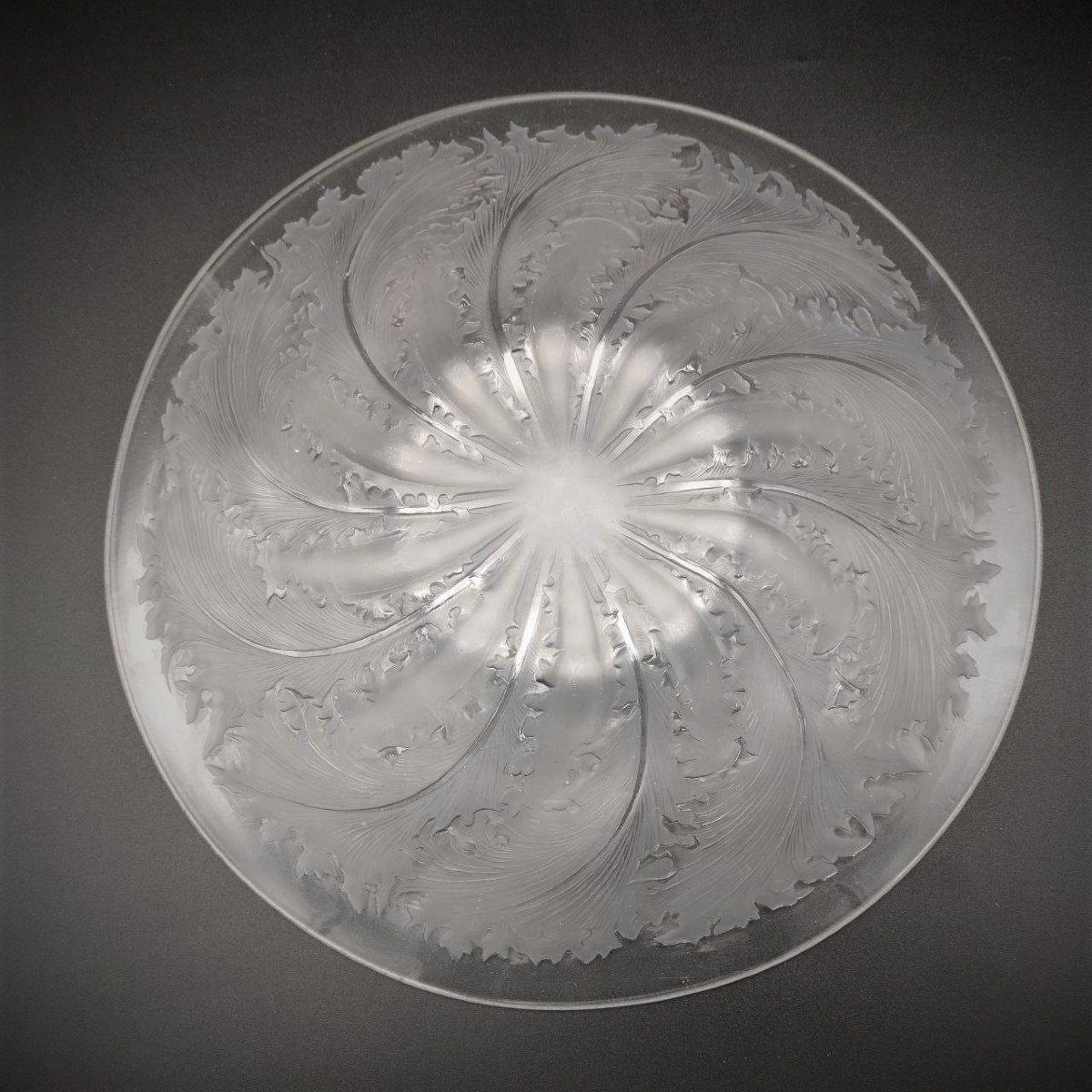 Lalique, Assiette Chicorée Années 1920-photo-2