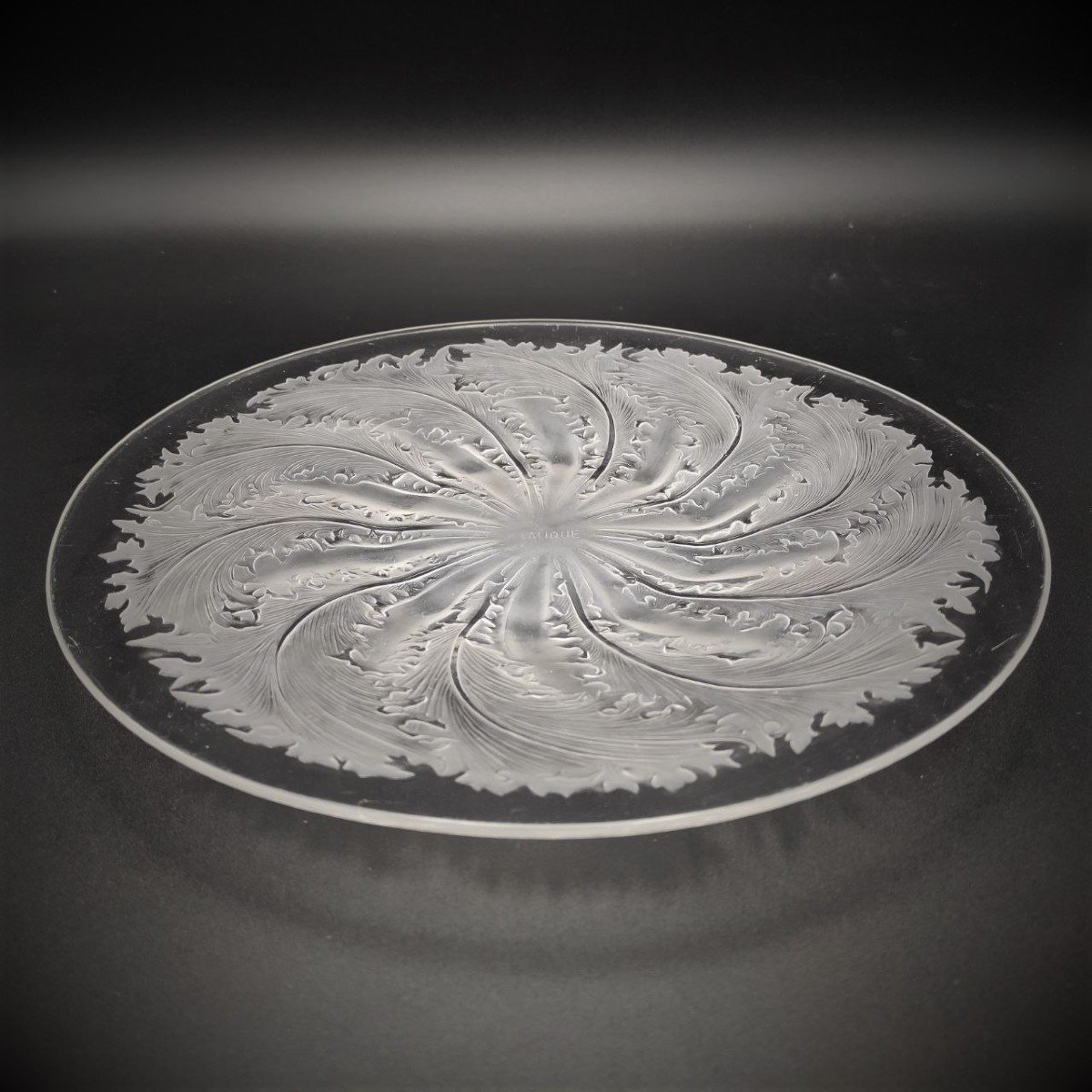 Lalique, Assiette Chicorée Années 1920