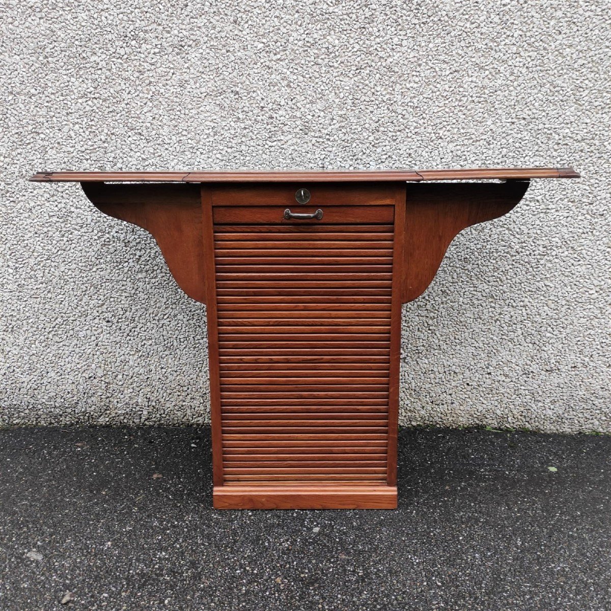 Rolling Shutter Cabinet With Flaps, Early 1900s.-photo-4