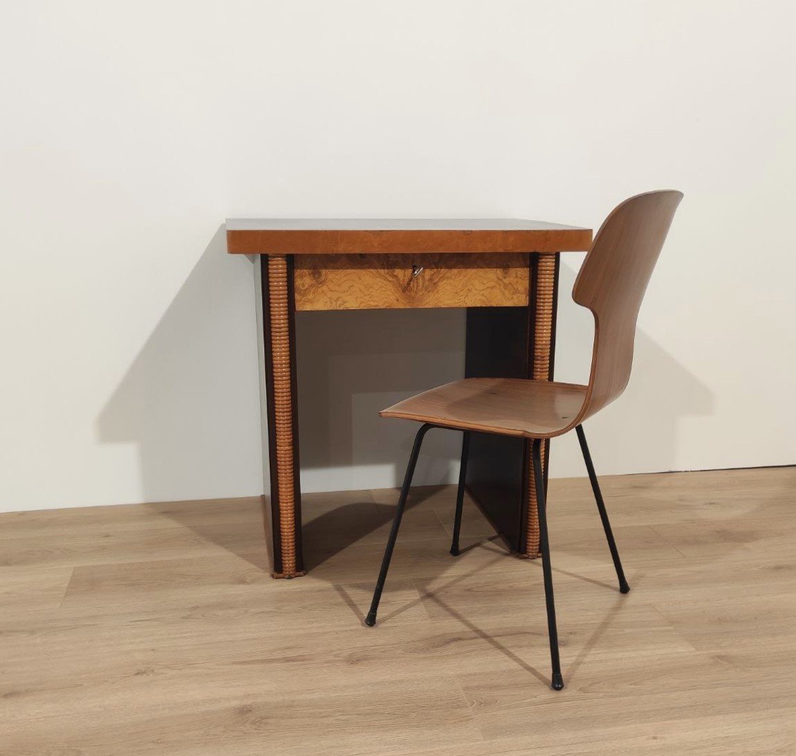 Table basse/bureau Art déco, Italie années 1930-photo-3