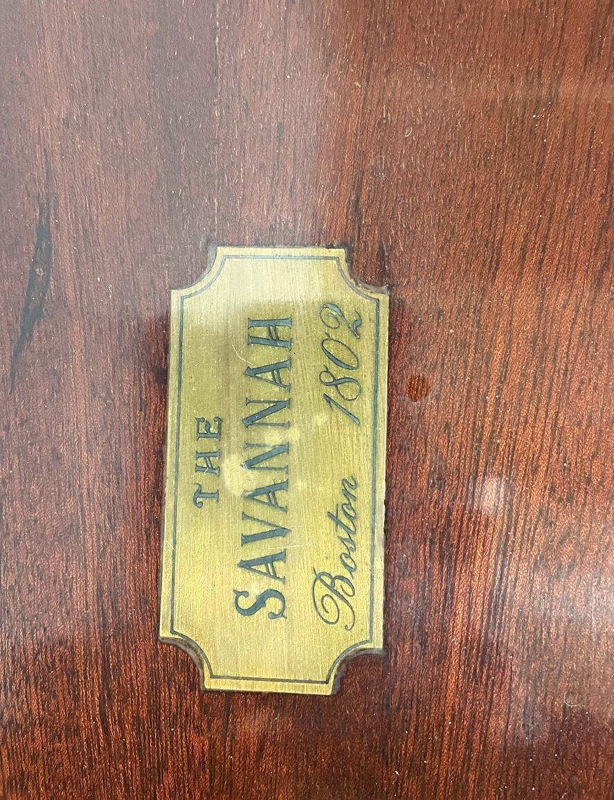 English Naval Style Bedside Table 'the Savannah Boston 1802'-photo-3