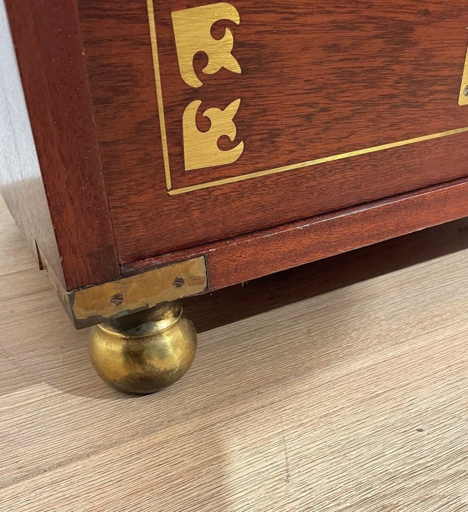 English Naval Style Bedside Table 'the Savannah Boston 1802'-photo-4