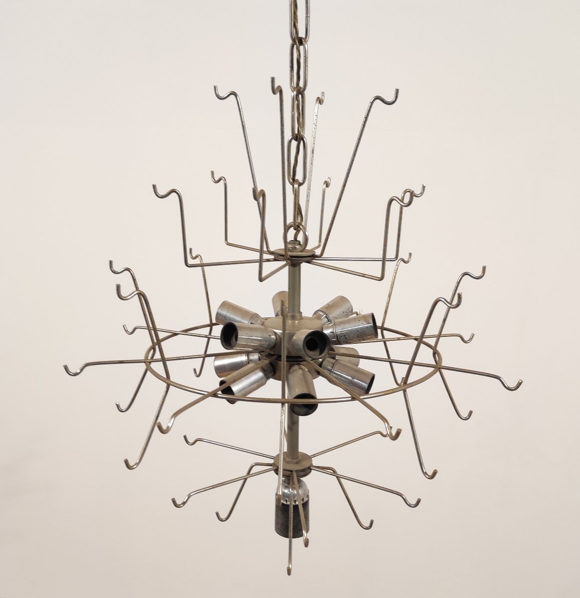 Lustre Vistosi Murano à 13 lumières, années 1970-photo-5