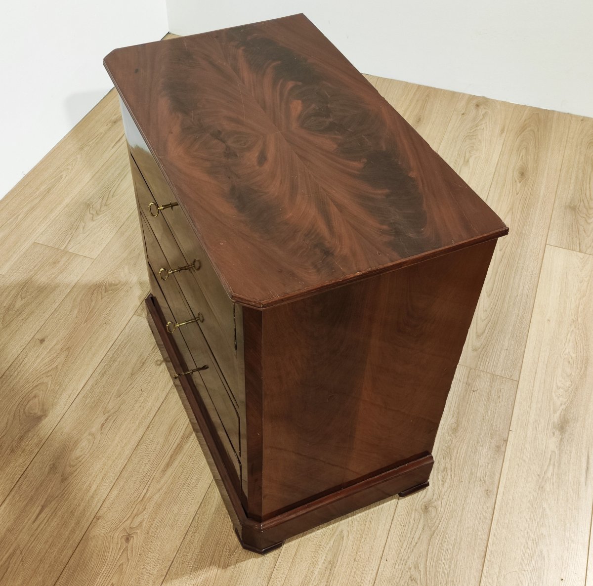 Commode à plumes en acajou, France, fin du XIXe siècle.-photo-3